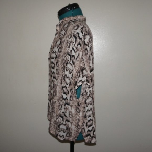 Snake Print H&M Button Up Blouse - Picture 4 of 4